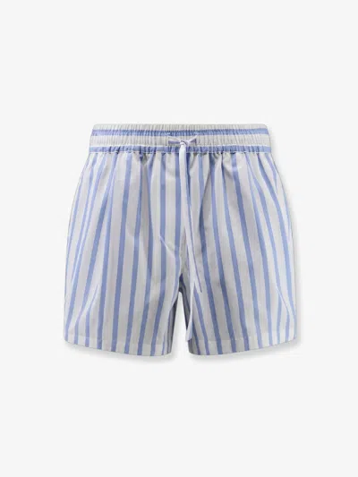 Dolce & Gabbana Cotton And Silk Shorts In White
