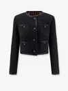 Dolce & Gabbana Cotton And Viscose Blazer With Animalier Print Lining In Blue