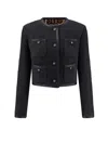 Dolce & Gabbana Women Cotton And Viscose Blazer With Animalier Print Lining In Black