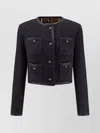Dolce & Gabbana Cotton And Viscose Blazer With Animalier Print Lining In Blue