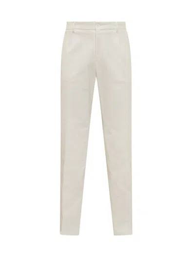 Dolce & Gabbana Cotton And Viscose Trousers In White