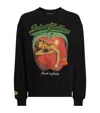 Dolce & Gabbana Cotton Apple Graphic Sweatshirt In Black