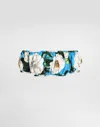 Dolce & Gabbana Cotton Bardot-neck Top With Gardenia Print In Print