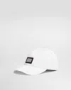 Dolce & Gabbana Cotton Baseball Cap With Branded Tag In White