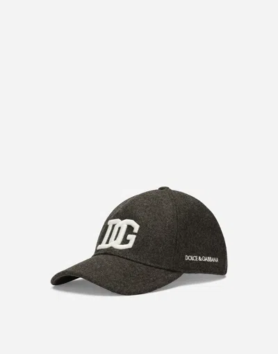 Dolce & Gabbana Logo Baseball Hat Men In Gray