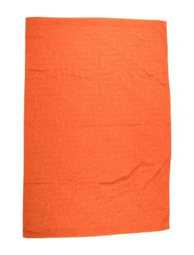 Pre-owned Dolce & Gabbana Cotton Bath Towel In Orange