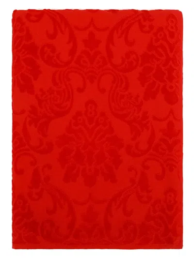 Dolce & Gabbana Cotton Beach Towel In Red