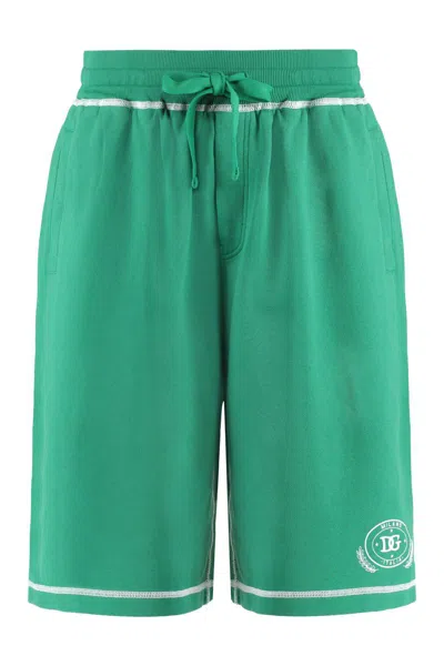 Dolce & Gabbana Cotton Bermuda Shorts In Green