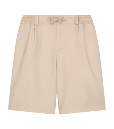 Dolce & Gabbana Kids' Cotton Bermuda Shorts In Beige