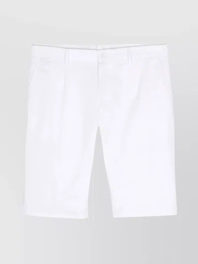 Dolce & Gabbana Logo-embroidered Bermuda Shorts In White