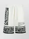 Dolce & Gabbana Majolica-print Knee Length Bermuda Shorts With Side And Back Pockets In White