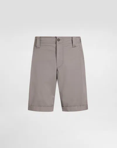 Dolce & Gabbana Cotton Bermuda Shorts In Neutral