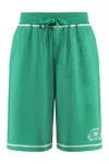Dolce & Gabbana Logo-embroidered Jersey Track Shorts In Green