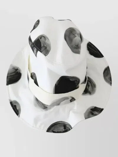 Dolce & Gabbana Cotton Big Polka Dot Bucket Hat In Gray