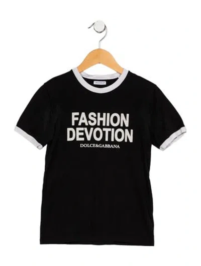 Pre-owned Dolce & Gabbana Babies' Cotton Black And White Patterned T-shirt In Multi