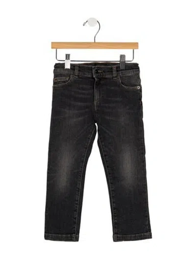 Pre-owned Dolce & Gabbana Babies' Cotton Black Jeans With Button And Zip Closure