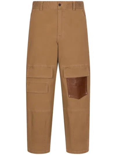 Dolce & Gabbana Cotton-blend Cargo Pants In Brown