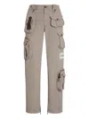 Dolce & Gabbana Cotton Blend Cargo Trousers In Neutral