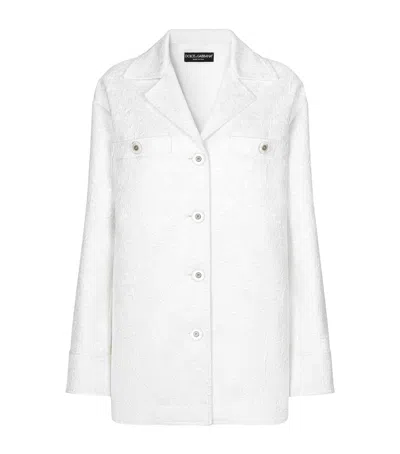 Dolce & Gabbana Cotton-blend Jacket In White