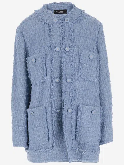 Dolce & Gabbana Light Blue Multiple Pocket Jacket