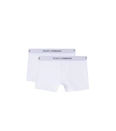 Dolce & Gabbana Kids' Cotton-blend Jersey Boxer Briefs In Blue
