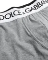 Dolce & Gabbana Long-leg Two-way Stretch Cotton Boxers In Medium Grey