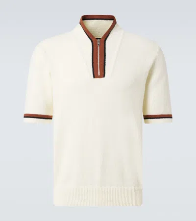 DOLCE & GABBANA COTTON-BLEND POLO SHIRT
