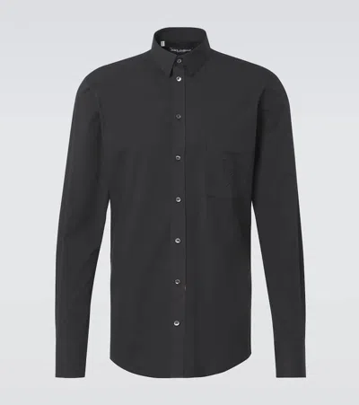 Dolce & Gabbana Cotton-blend Shirt In Black