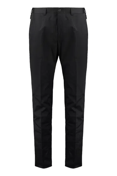 Dolce & Gabbana Cotton Blend Trousers In Black
