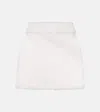 Dolce & Gabbana Cotton Raschel Tweed Miniskirt In Bianco Ottico