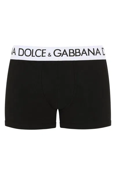 DOLCE & GABBANA COTTON BOXER BRIEFS WITH LOGO BAND