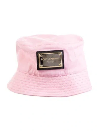 Pre-owned Dolce & Gabbana Cotton Bucket Hat In Pink