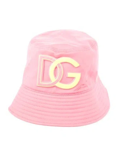 Pre-owned Dolce & Gabbana Cotton Bucket Hat In Pink