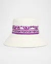 Dolce & Gabbana Cotton Bucket Hat With Silk Scarf In White