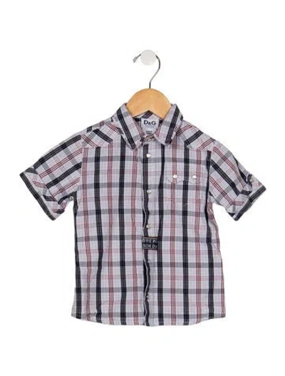 Pre-owned Dolce & Gabbana Babies' Cotton Button Up In Blue