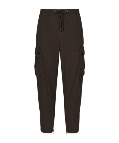Dolce & Gabbana Black And White Cotton Track Pants