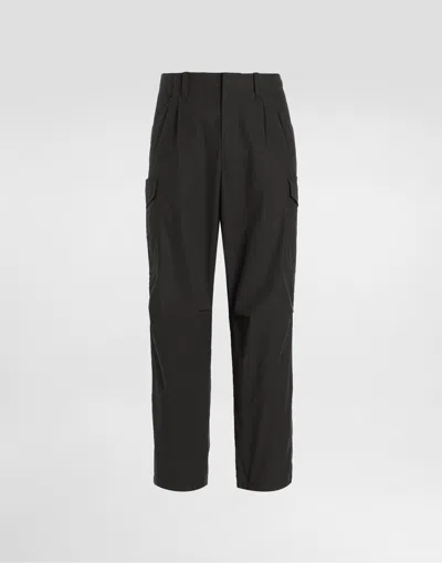 Dolce & Gabbana Cotton Cargo Pants In Black