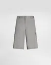 Dolce & Gabbana Cotton-blend Cargo Shorts In Grey