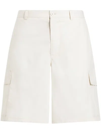 Dolce & Gabbana Cotton Cargo Shorts In Neutrals