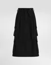 Dolce & Gabbana Mini Skirt Faux Fur Trim Pockets In Black