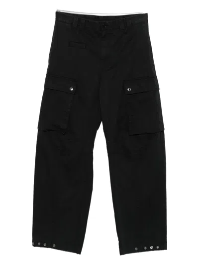 Dolce & Gabbana Cotton Cargo Trousers In Black