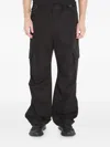 Dolce & Gabbana Adjustable Waistband Cargo Pants With Drawstring In Black