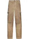 Dolce & Gabbana Cotton Cargo Trousers In Neutrals