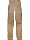 Dolce & Gabbana Cotton Cargo Trousers In Neutrals