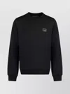 Dolce & Gabbana Cotton Crew-neck Sweatshirt With Ribbed Finish In Black