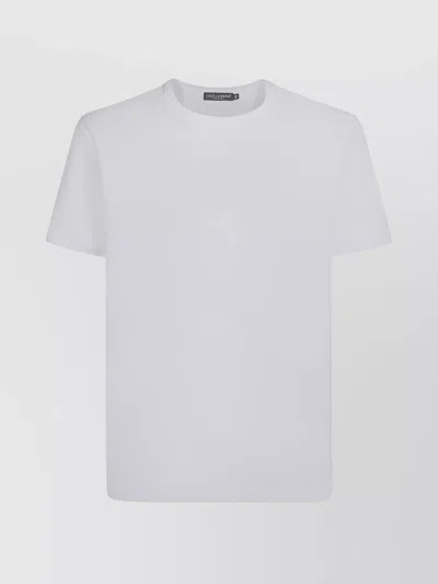 Dolce & Gabbana Cotton Jersey Tonal Logo T-shirt In White