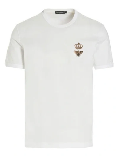 Dolce & Gabbana Cotton Crew-neck T-shirt In White