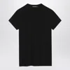 Dolce & Gabbana Dolce&gabbana Black T Shirt With Logo Embroidery In Black