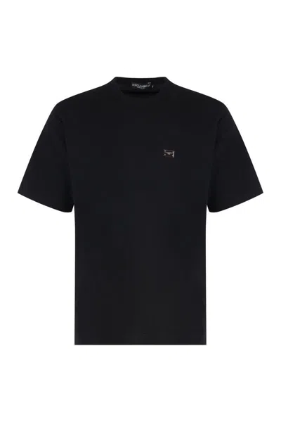 Dolce & Gabbana Cotton Crew-neck T-shirt In Black