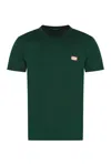 Dolce & Gabbana T-shirt Cotone Con Placca Logata In Green